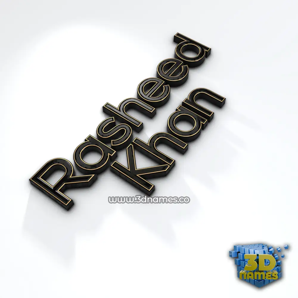 rasheed khan in Black'n'White style - 3D name wallpaper