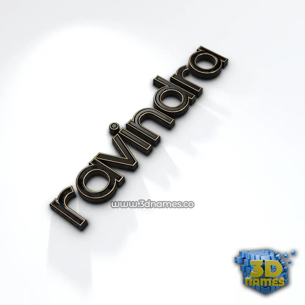 ravindra in Black'n'White style - 3D name wallpaper