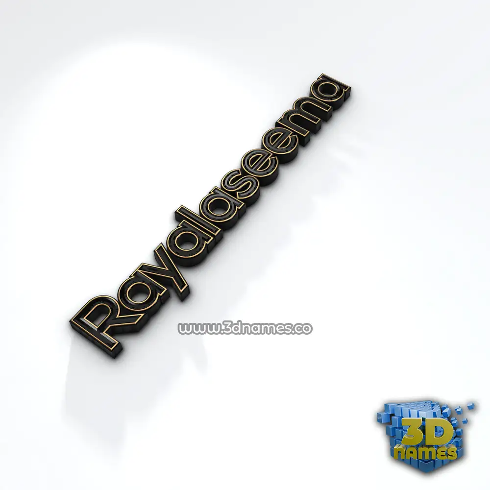 rayalaseema in Black'n'White style - 3D name wallpaper
