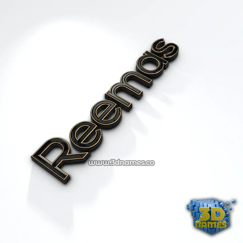 reemas in Black'n'White style - 3D name wallpaper
