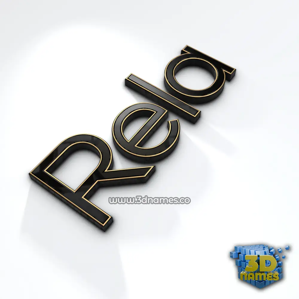 rela in Black'n'White style - 3D name wallpaper