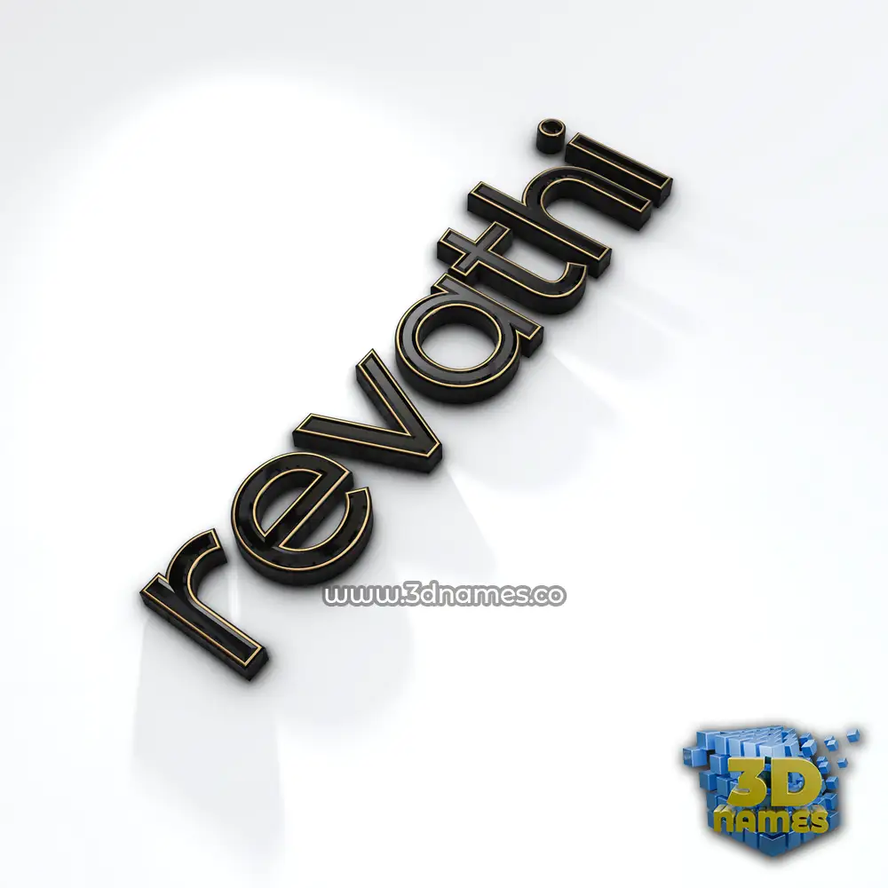 revathi in Black'n'White style - 3D name wallpaper