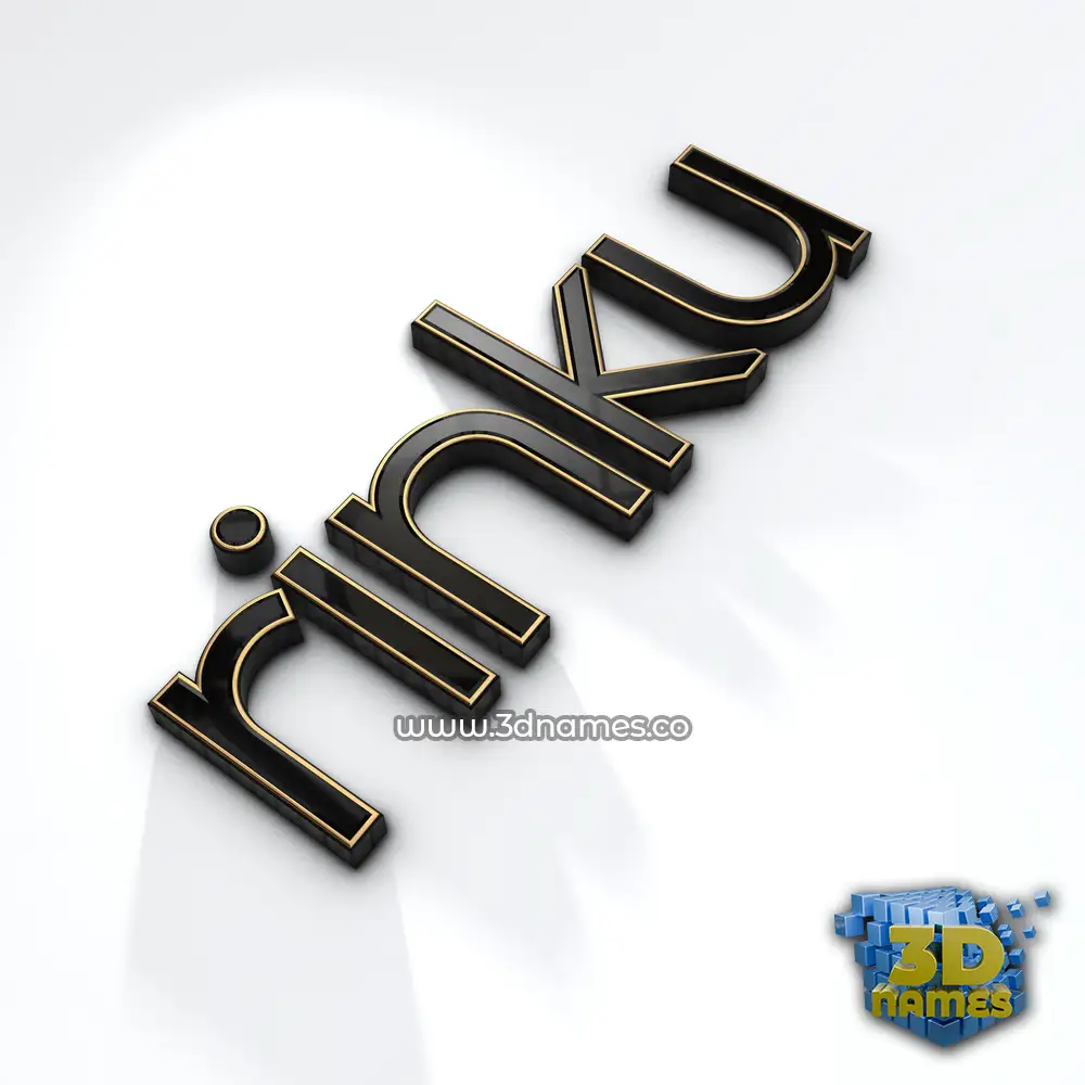 rinku in Black'n'White style - 3D name wallpaper
