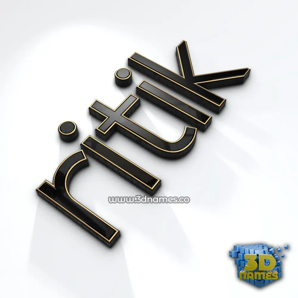 ritik in Black'n'White style - 3D name wallpaper