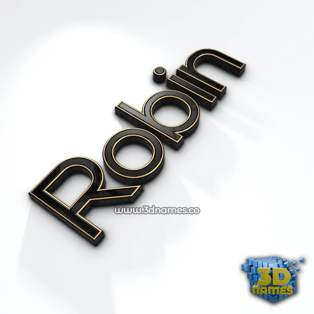 robin in Black'n'White style - 3D name wallpaper