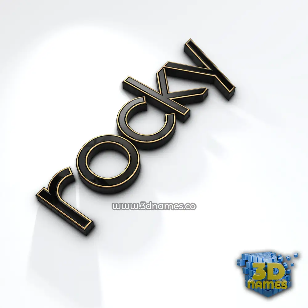 rocky in Black'n'White style - 3D name wallpaper