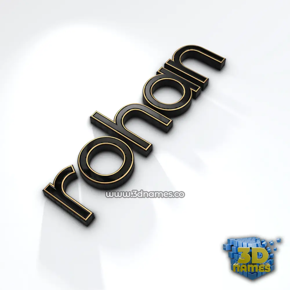 rohan in Black'n'White style - 3D name wallpaper