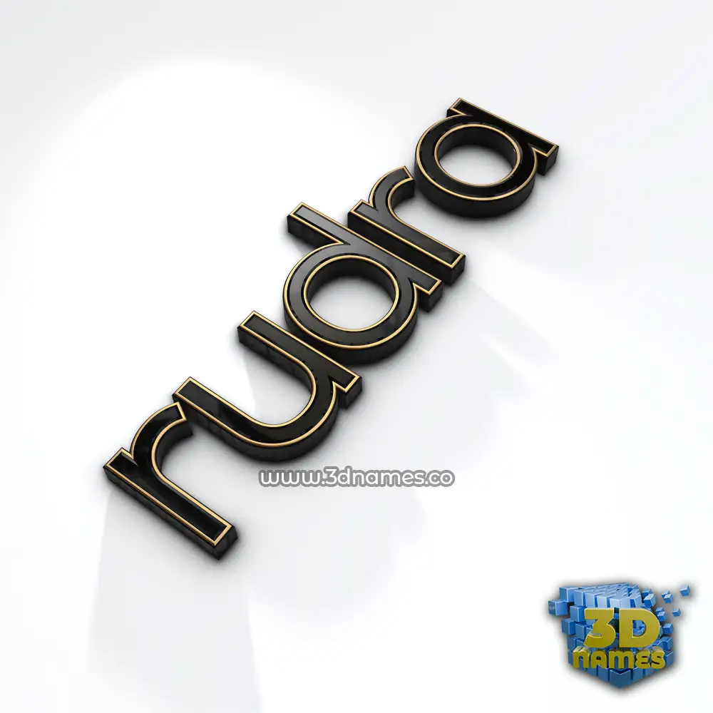 rudra in Black'n'White style - 3D name wallpaper