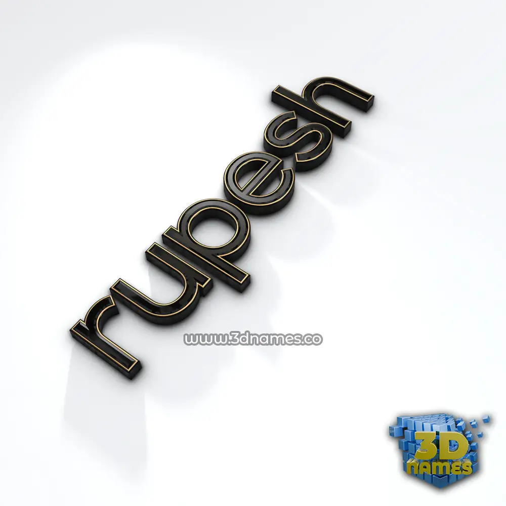 rupesh in Black'n'White style - 3D name wallpaper