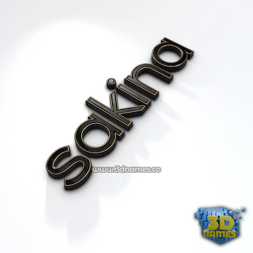 sakina in Black'n'White style - 3D name wallpaper