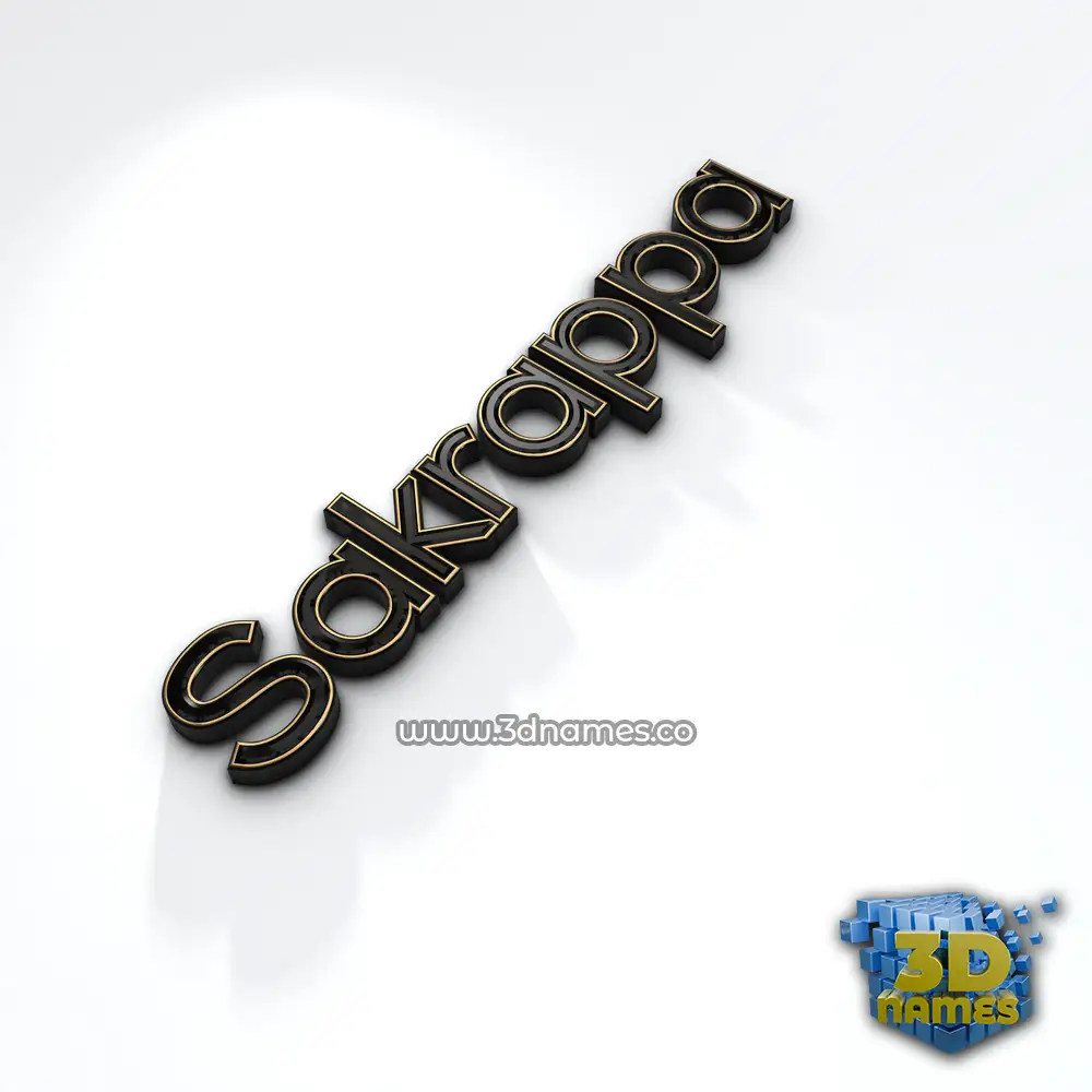 sakrappa in Black'n'White style - 3D name wallpaper