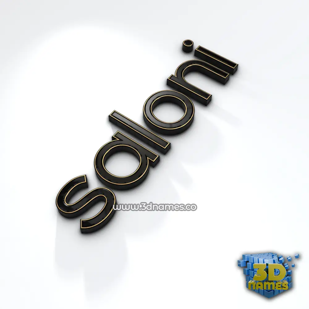 saloni in Black'n'White style - 3D name wallpaper