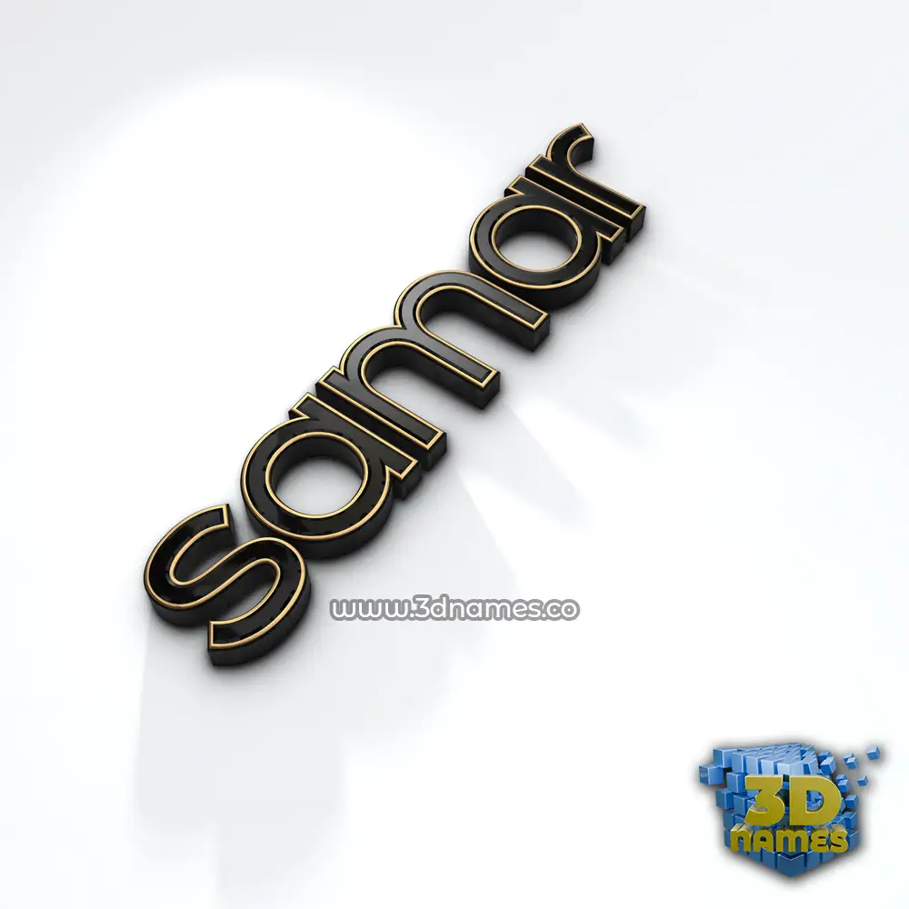 samar in Black'n'White style - 3D name wallpaper