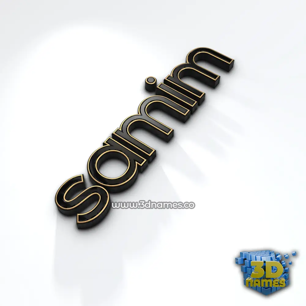 samim in Black'n'White style - 3D name wallpaper