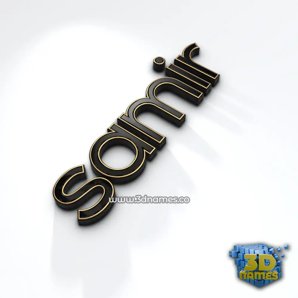 samir in Black'n'White style - 3D name wallpaper