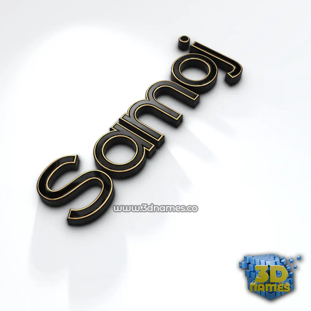 samoj in Black'n'White style - 3D name wallpaper
