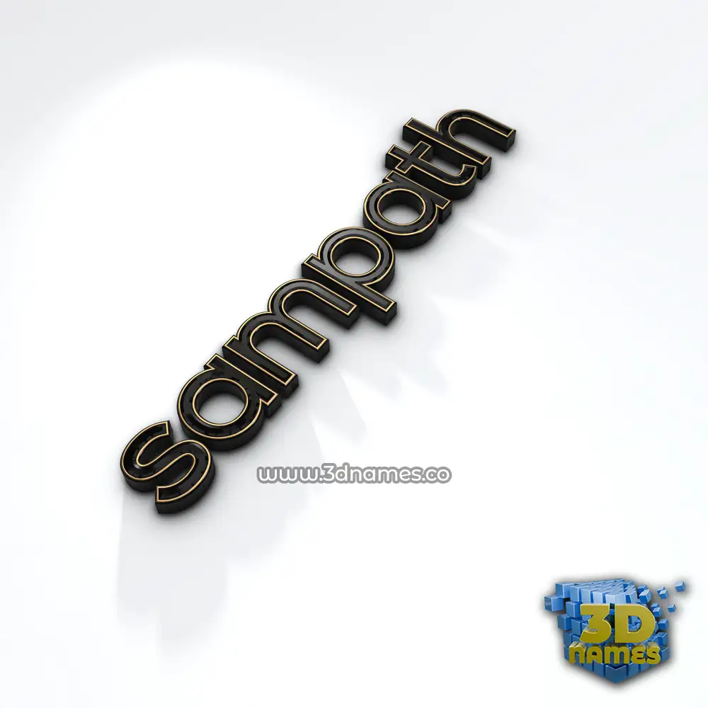 sampath in Black'n'White style - 3D name wallpaper