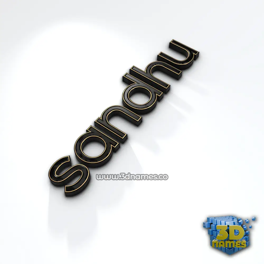 sandhu in Black'n'White style - 3D name wallpaper