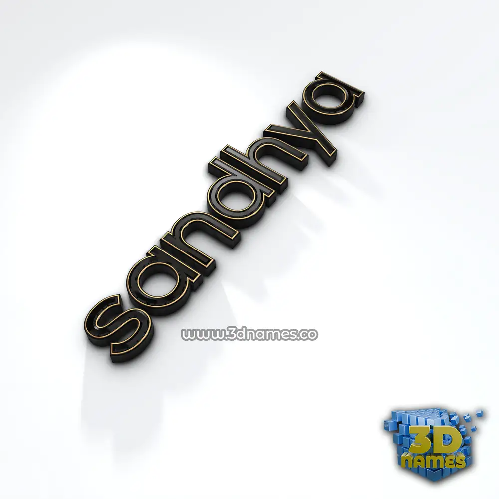 sandhya in Black'n'White style - 3D name wallpaper