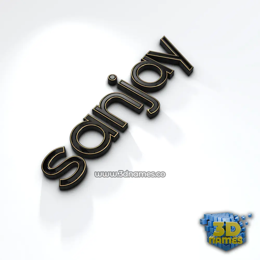 sanjay in Black'n'White style - 3D name wallpaper