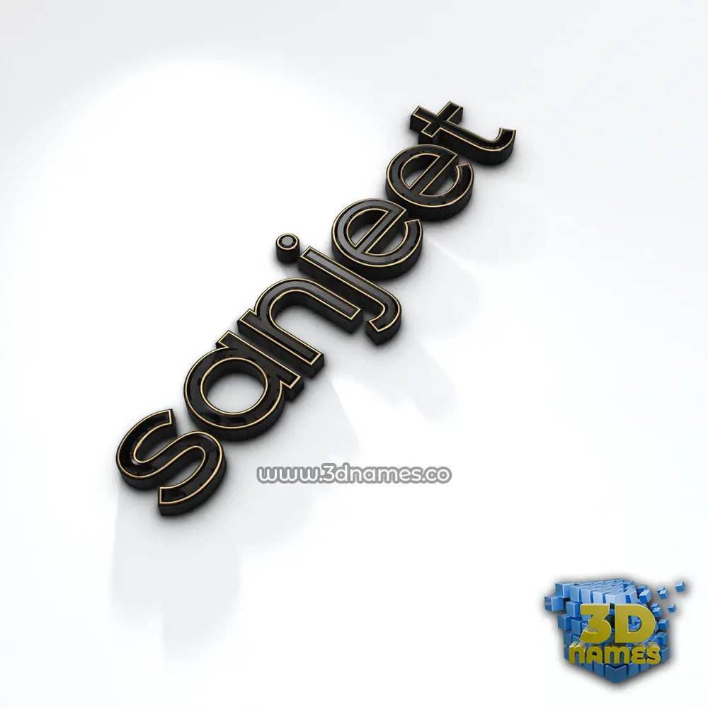 sanjeet in Black'n'White style - 3D name wallpaper