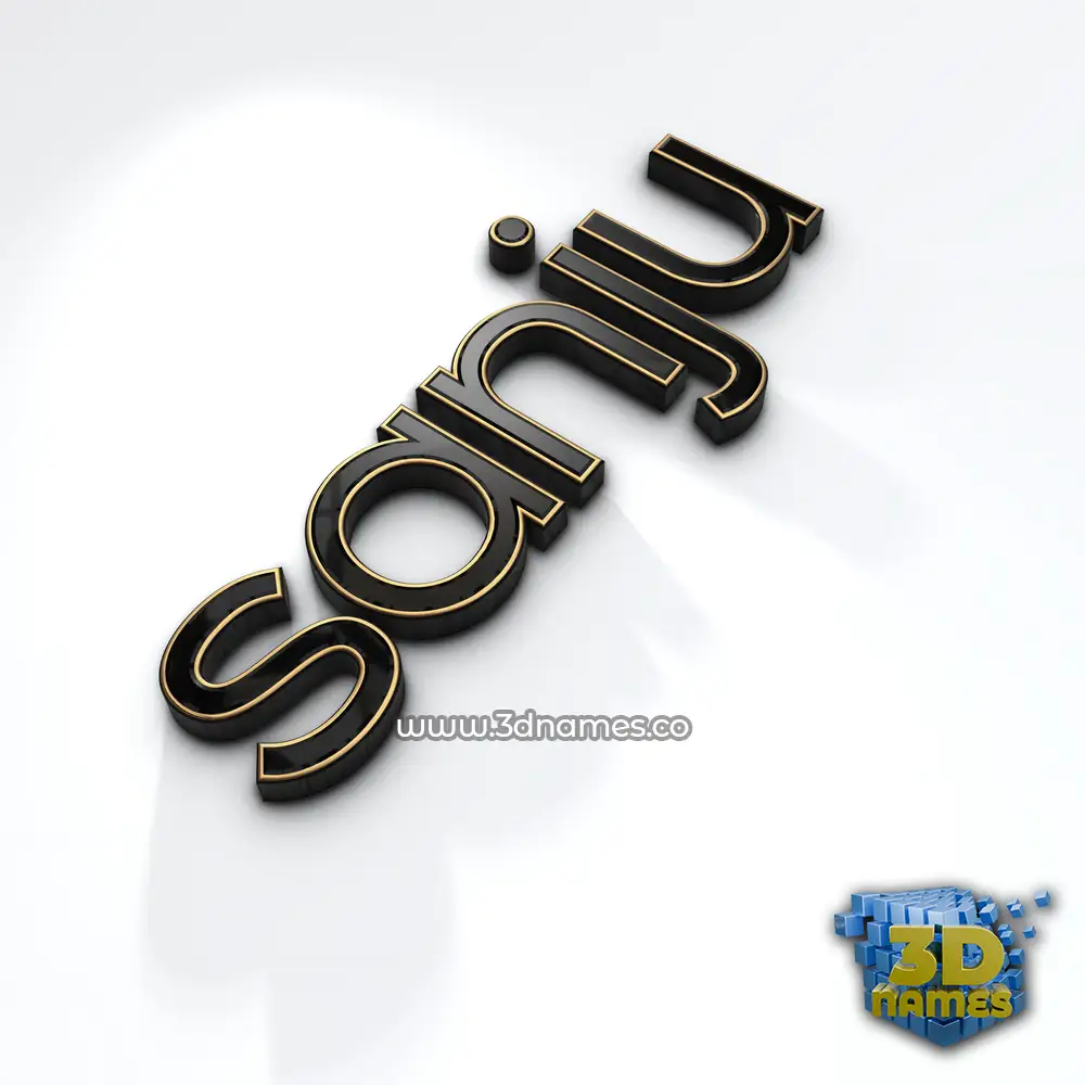 sanju in Black'n'White style - 3D name wallpaper