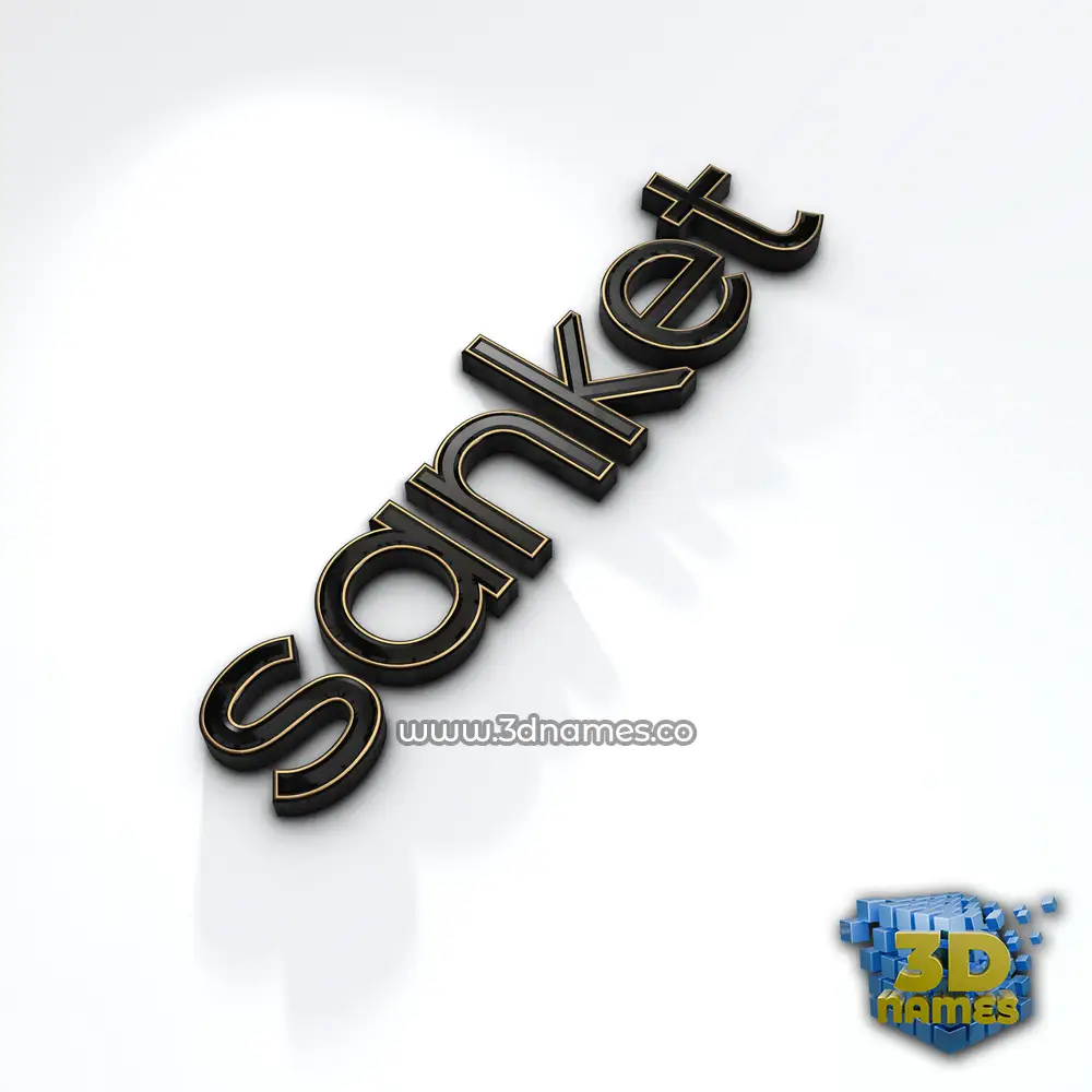 sanket in Black'n'White style - 3D name wallpaper