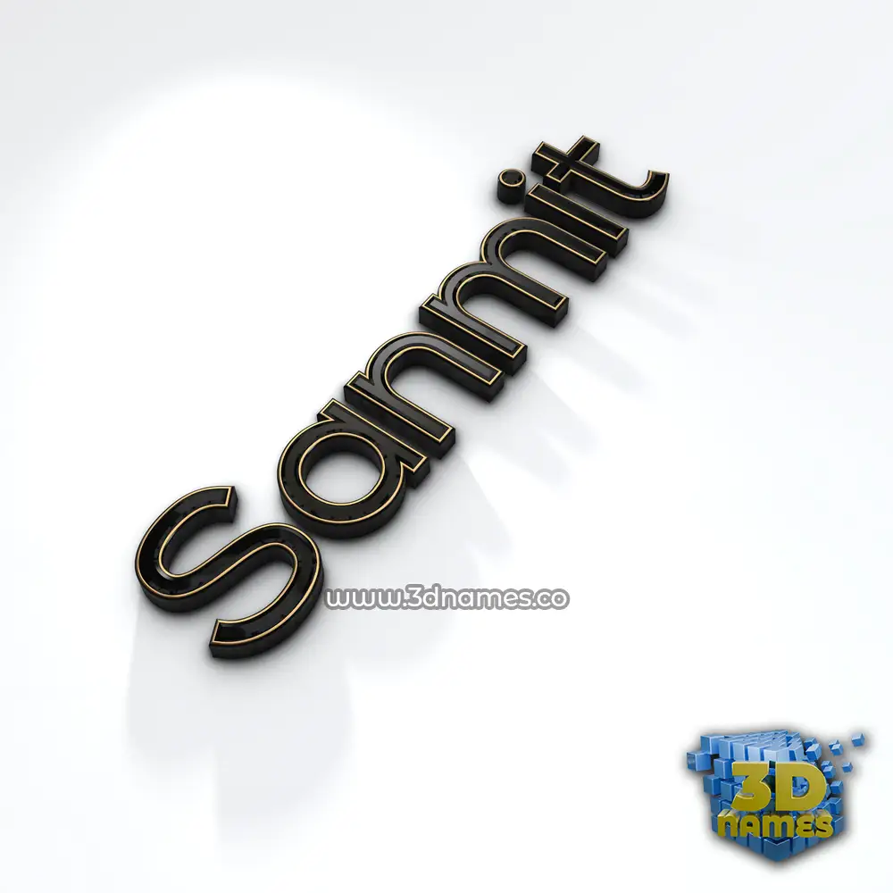 sanmit in Black'n'White style - 3D name wallpaper