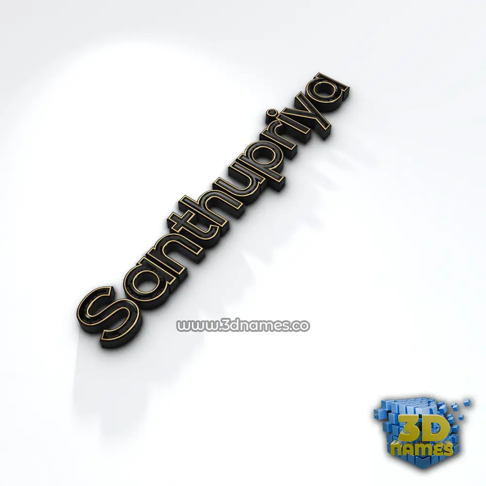 santhupriya in Black'n'White style - 3D name wallpaper