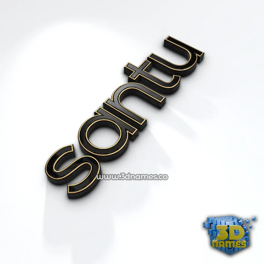 santu in Black'n'White style - 3D name wallpaper