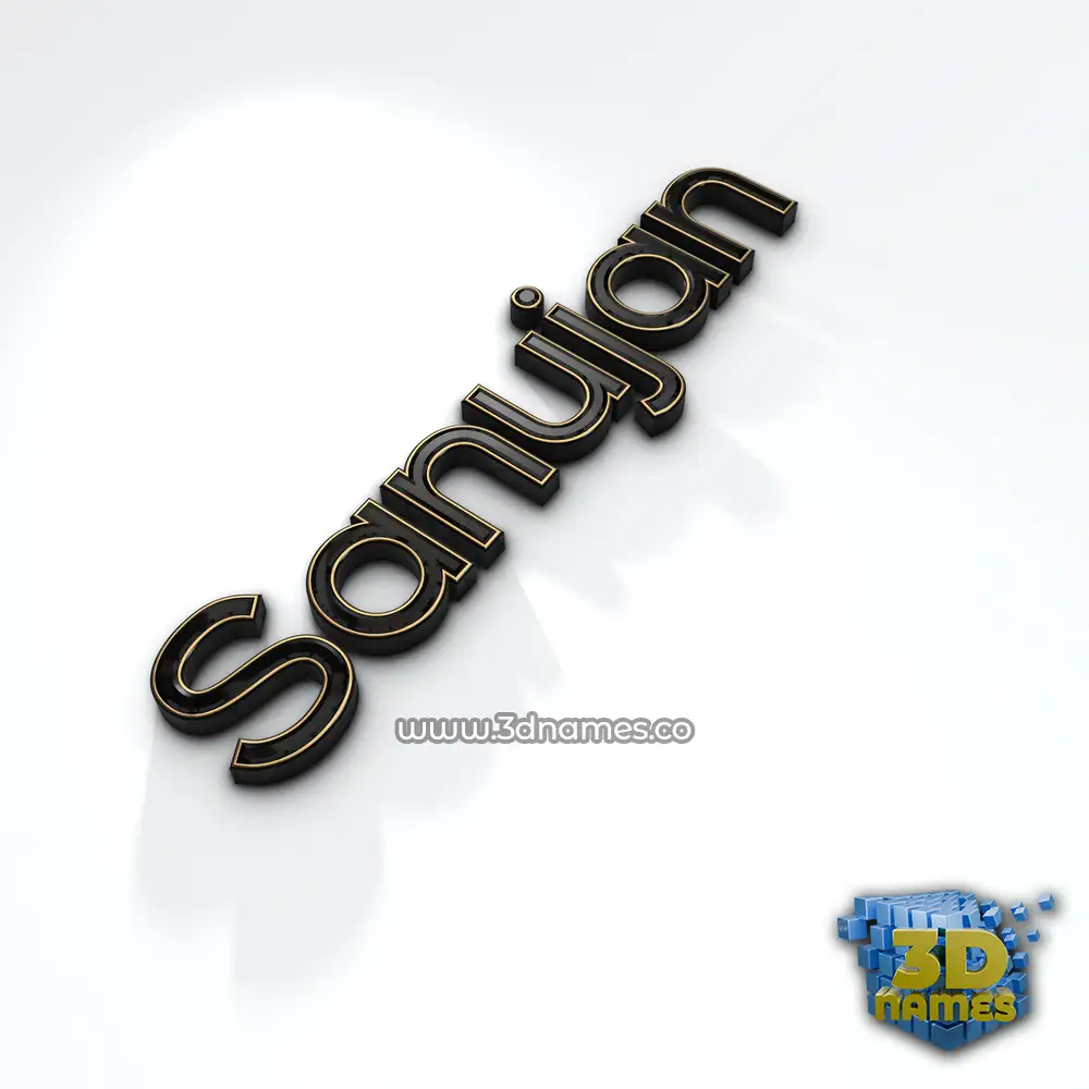 sanujan in Black'n'White style - 3D name wallpaper