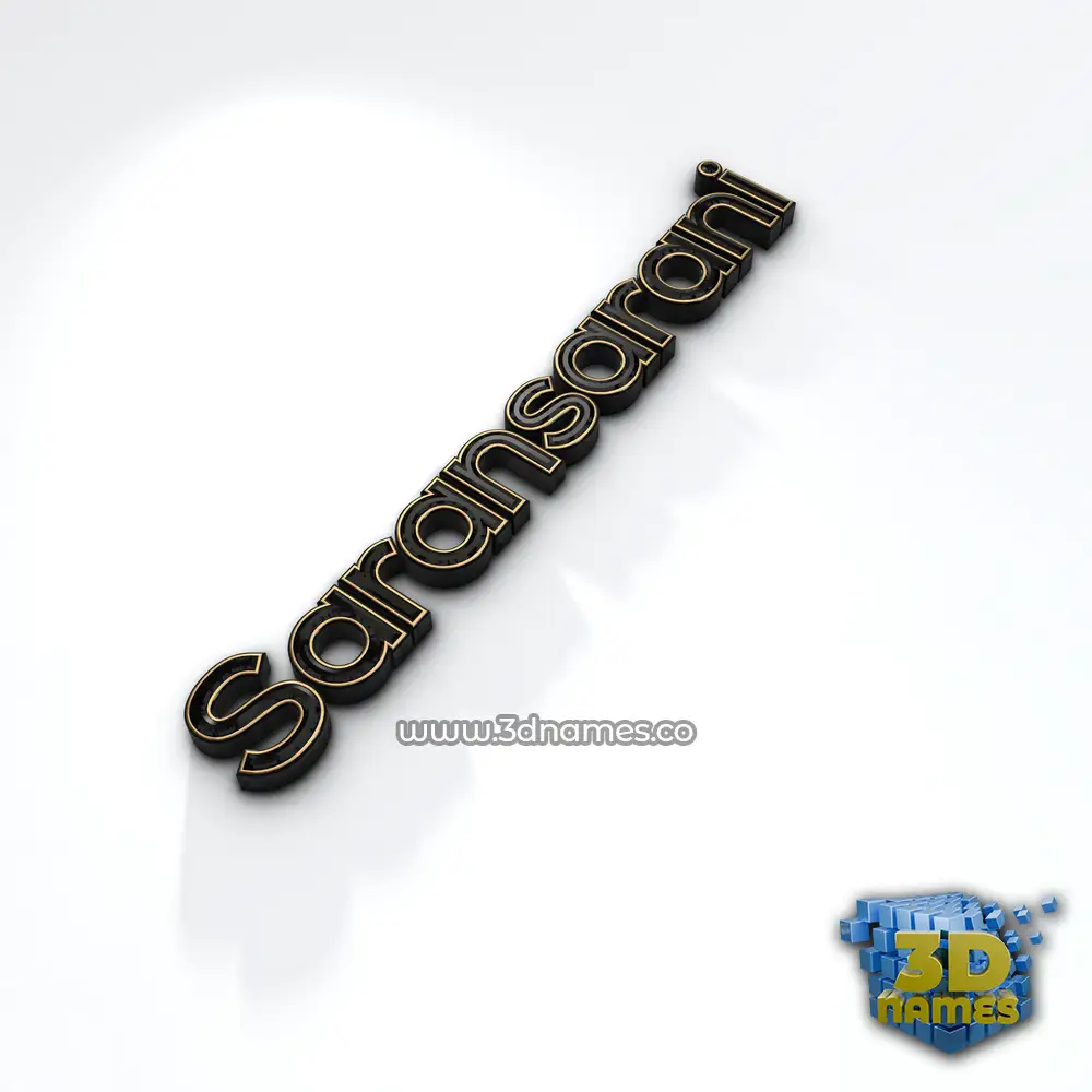 saransarani in Black'n'White style - 3D name wallpaper