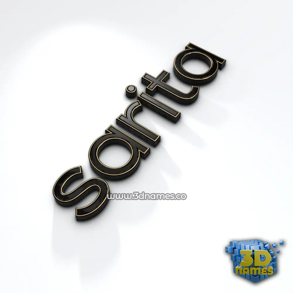 sarita in Black'n'White style - 3D name wallpaper