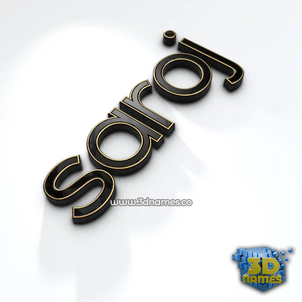 saroj in Black'n'White style - 3D name wallpaper