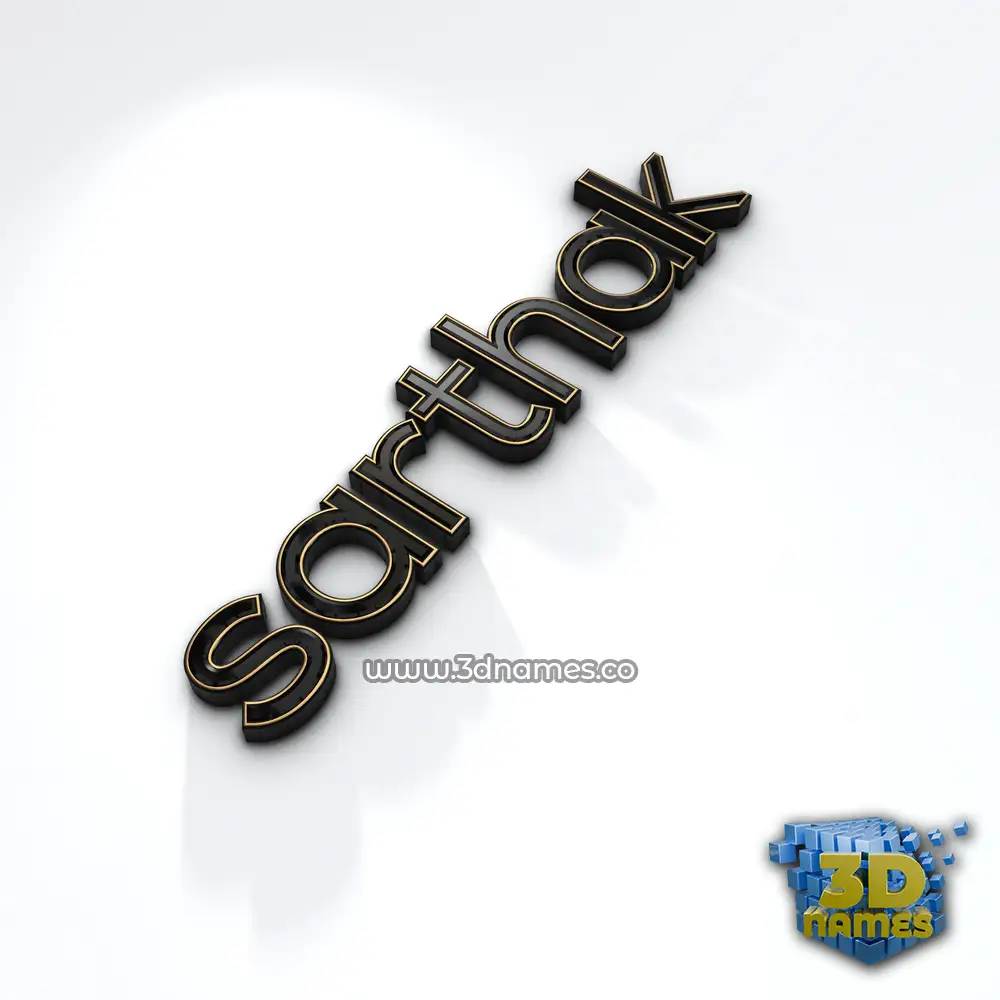 sarthak in Black'n'White style - 3D name wallpaper