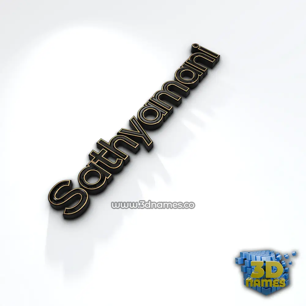 sathyamani in Black'n'White style - 3D name wallpaper