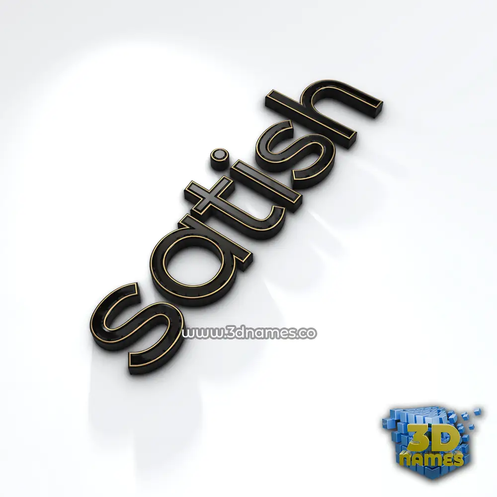 satish in Black'n'White style - 3D name wallpaper