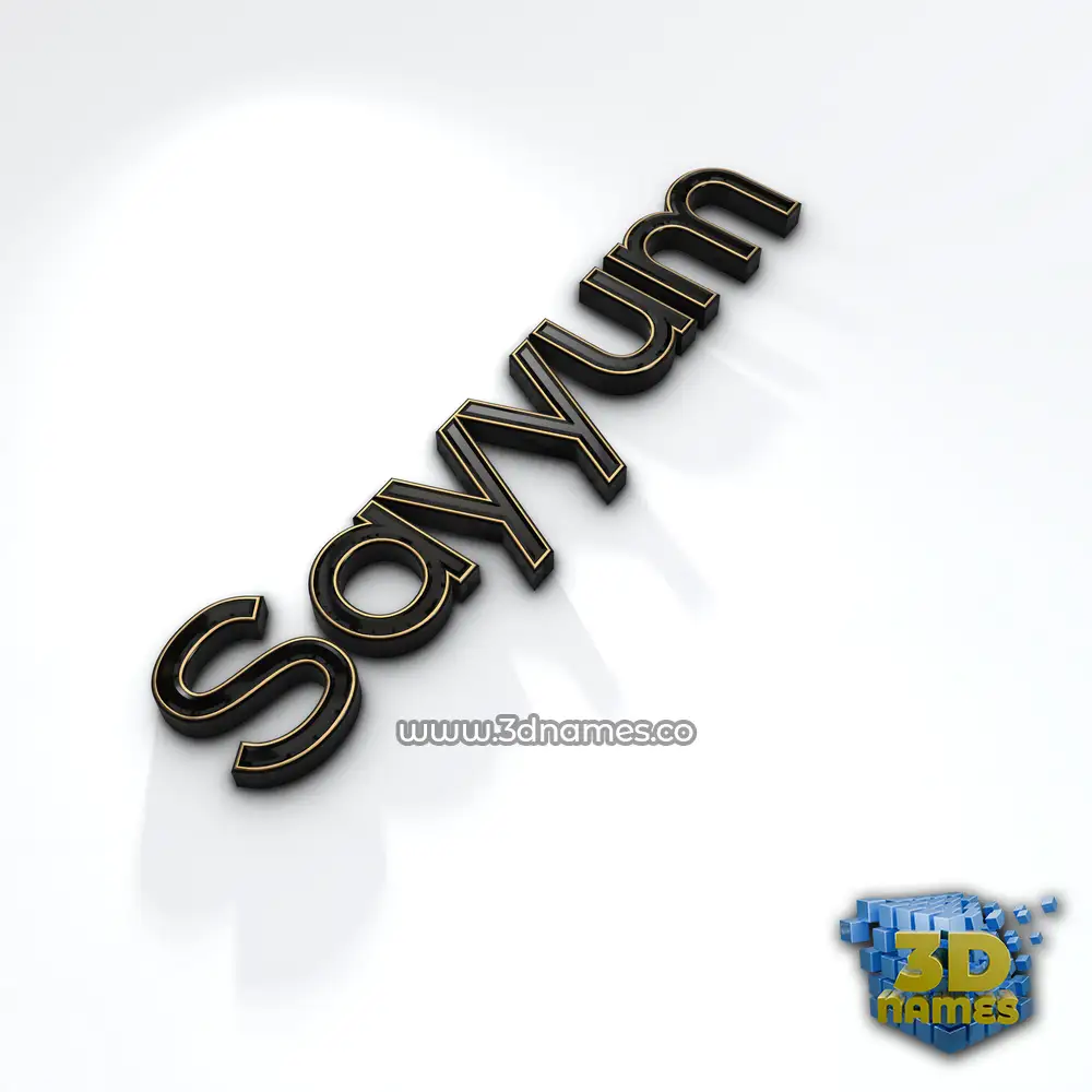 sayyum in Black'n'White style - 3D name wallpaper