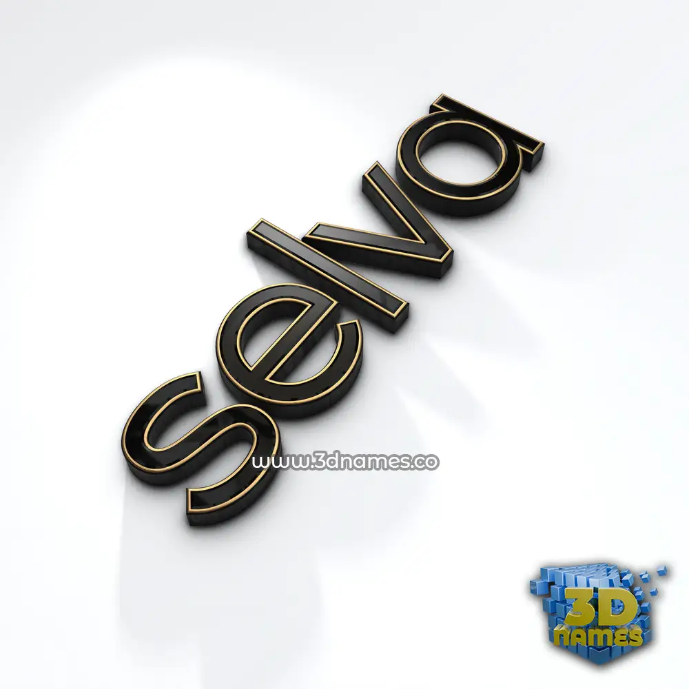 selva in Black'n'White style - 3D name wallpaper