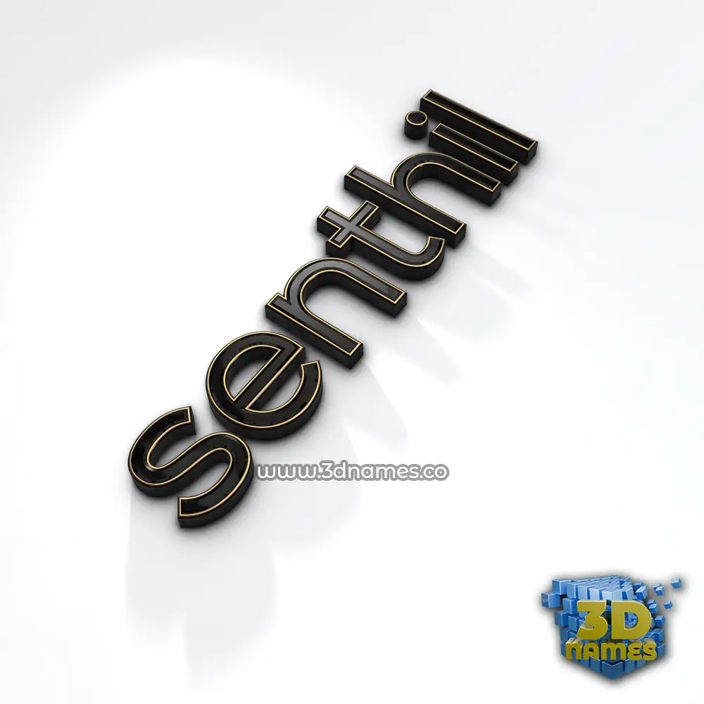 senthil in Black'n'White style - 3D name wallpaper