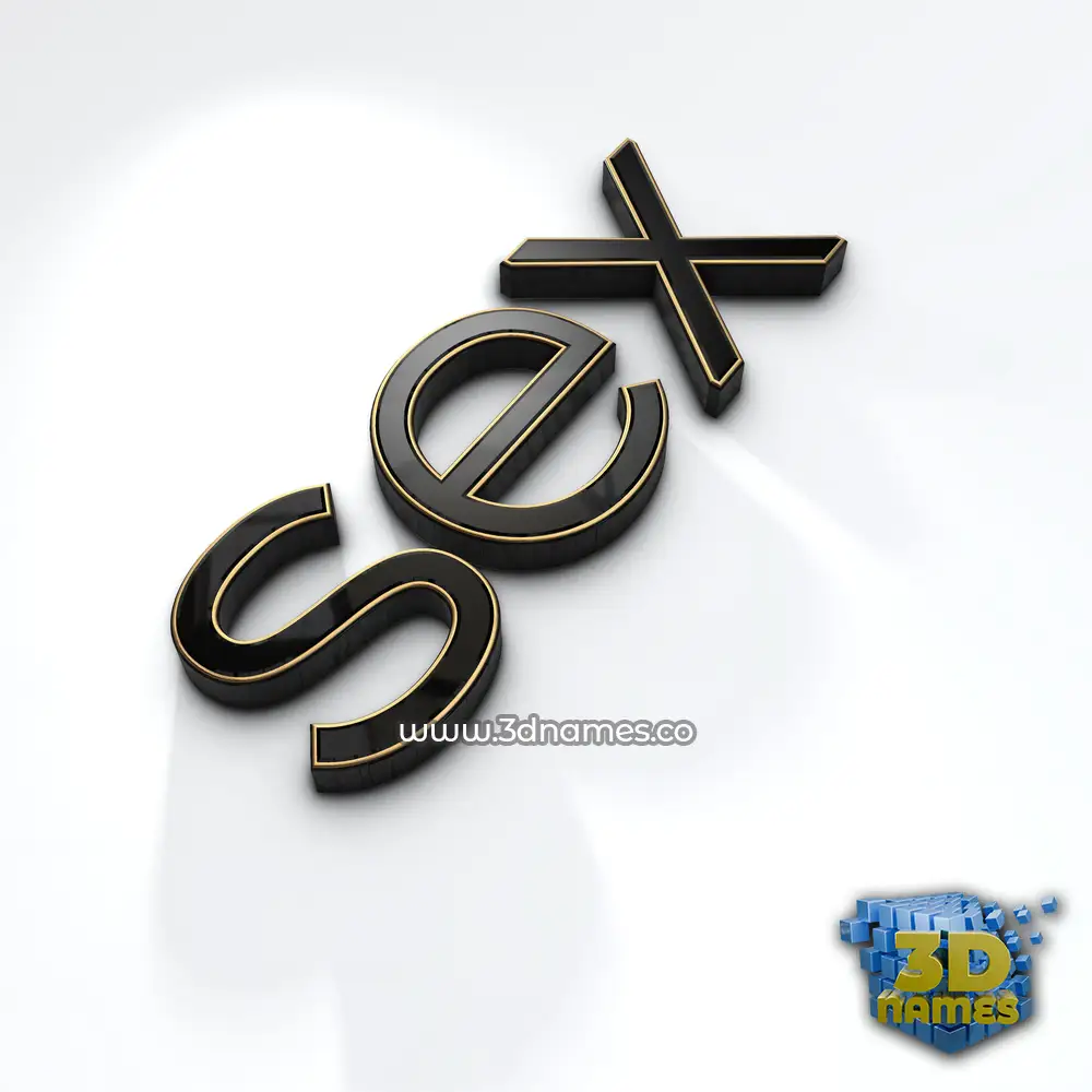 sex in Black'n'White style - 3D name wallpaper