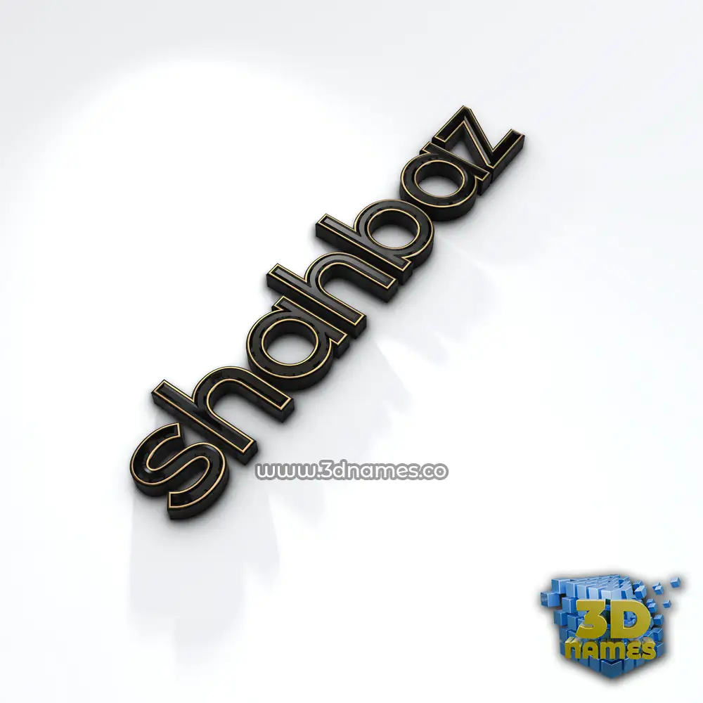 shahbaz in Black'n'White style - 3D name wallpaper