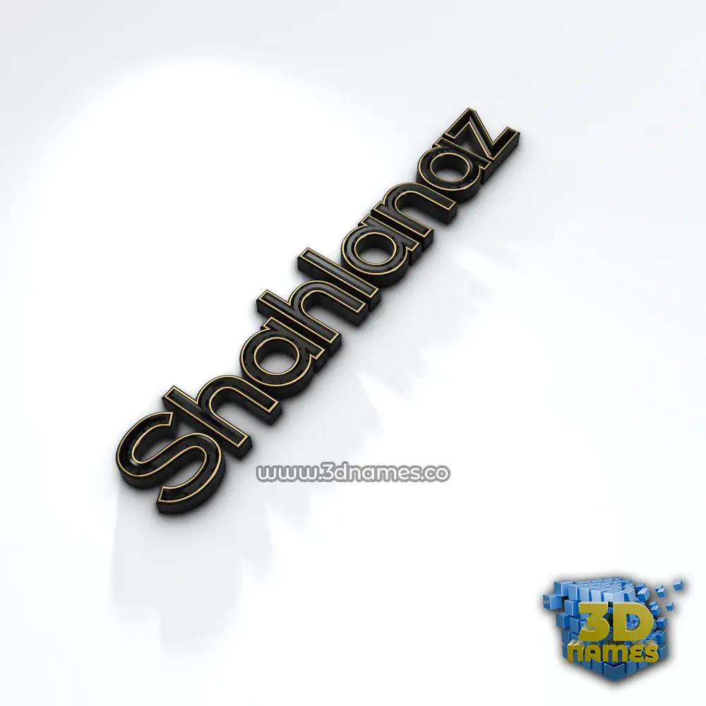 shahlanaz in Black'n'White style - 3D name wallpaper