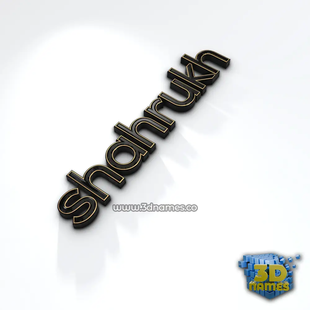 shahrukh in Black'n'White style - 3D name wallpaper