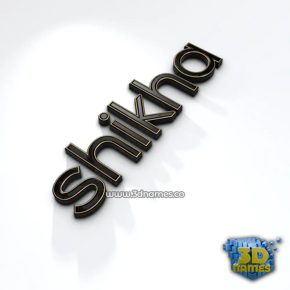 shikha in Black'n'White style - 3D name wallpaper