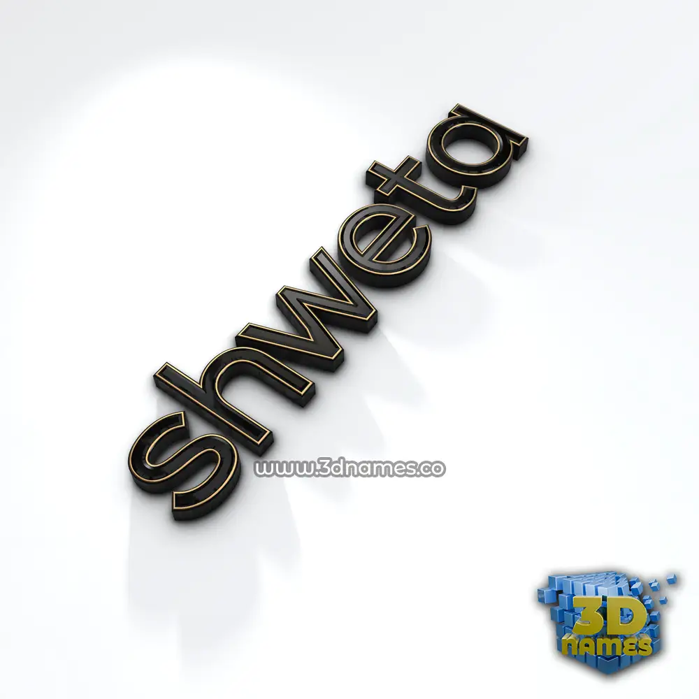 shweta in Black'n'White style - 3D name wallpaper