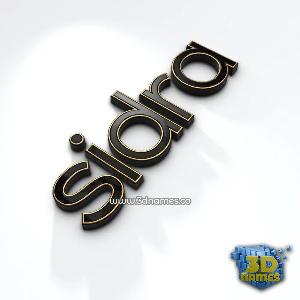 sidra in Black'n'White style - 3D name wallpaper