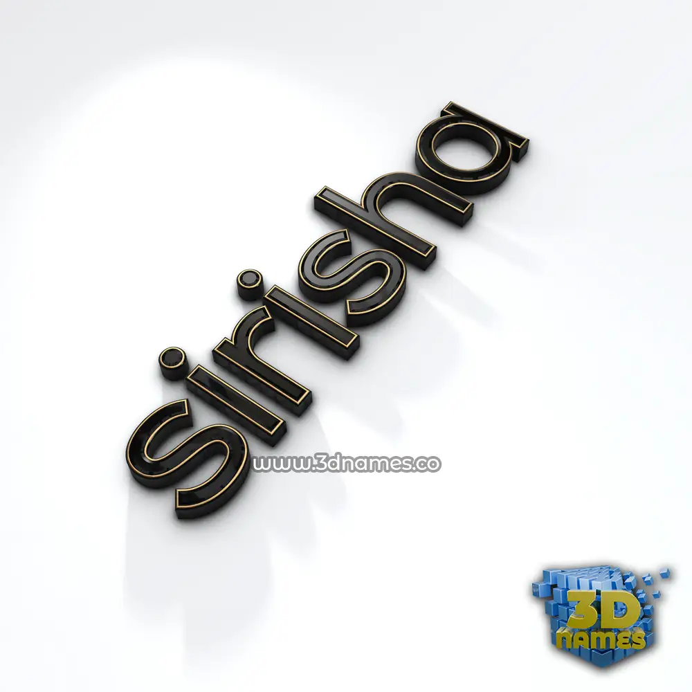 sirisha in Black'n'White style - 3D name wallpaper