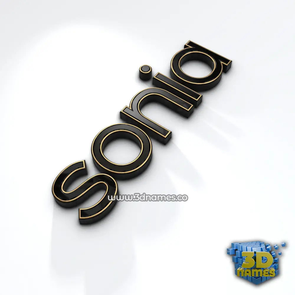 sonia in Black'n'White style - 3D name wallpaper