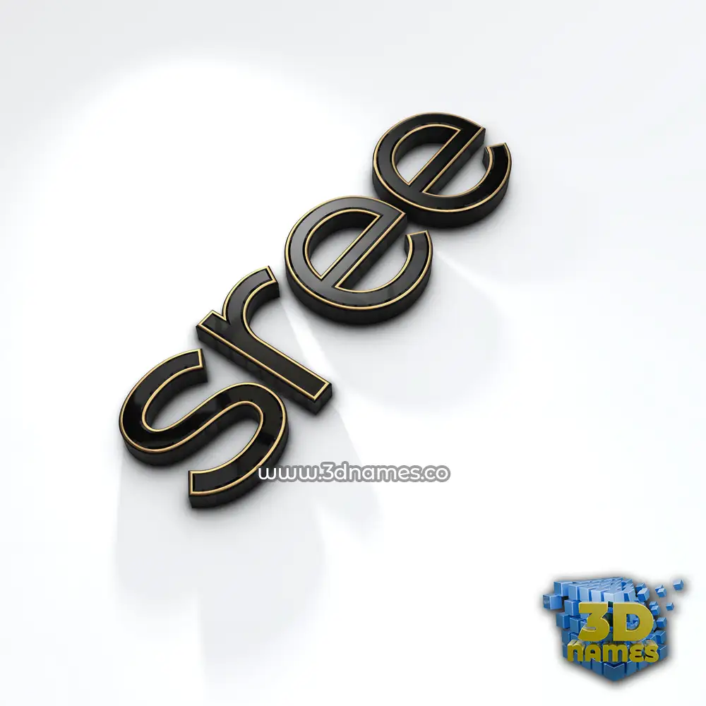 sree in Black'n'White style - 3D name wallpaper